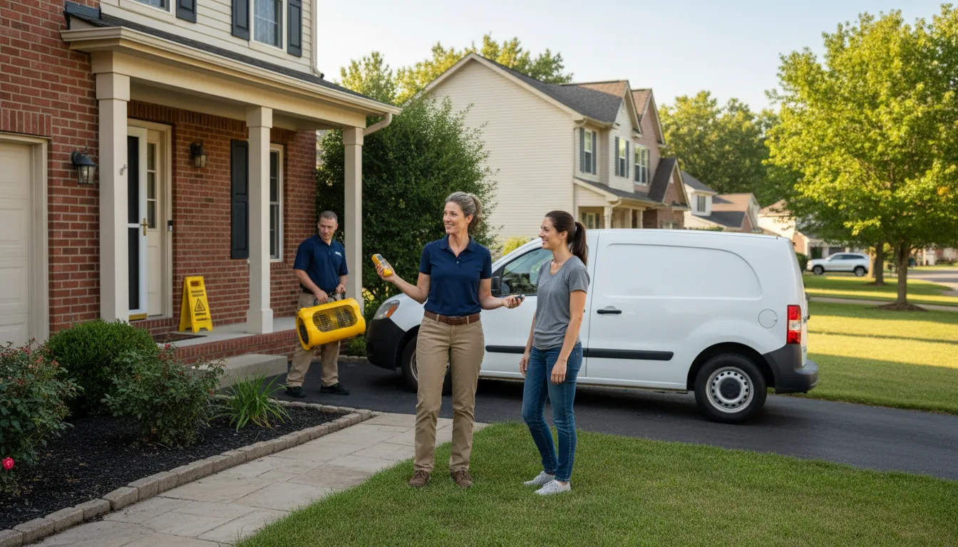 Residential water damage restoration in Newbury, OH
